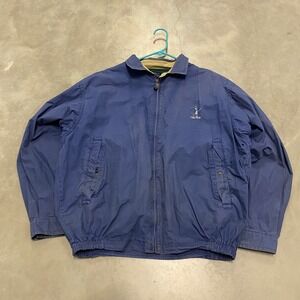 Nautica Mens Golf Jacket Blue Full Zip Embroidered Logo Lightweight Windbreaker